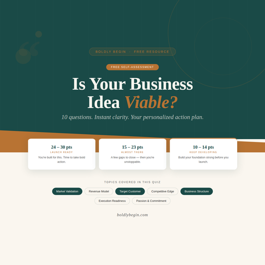 Is Your Business Idea Viable? — Free Quiz + Scorecard