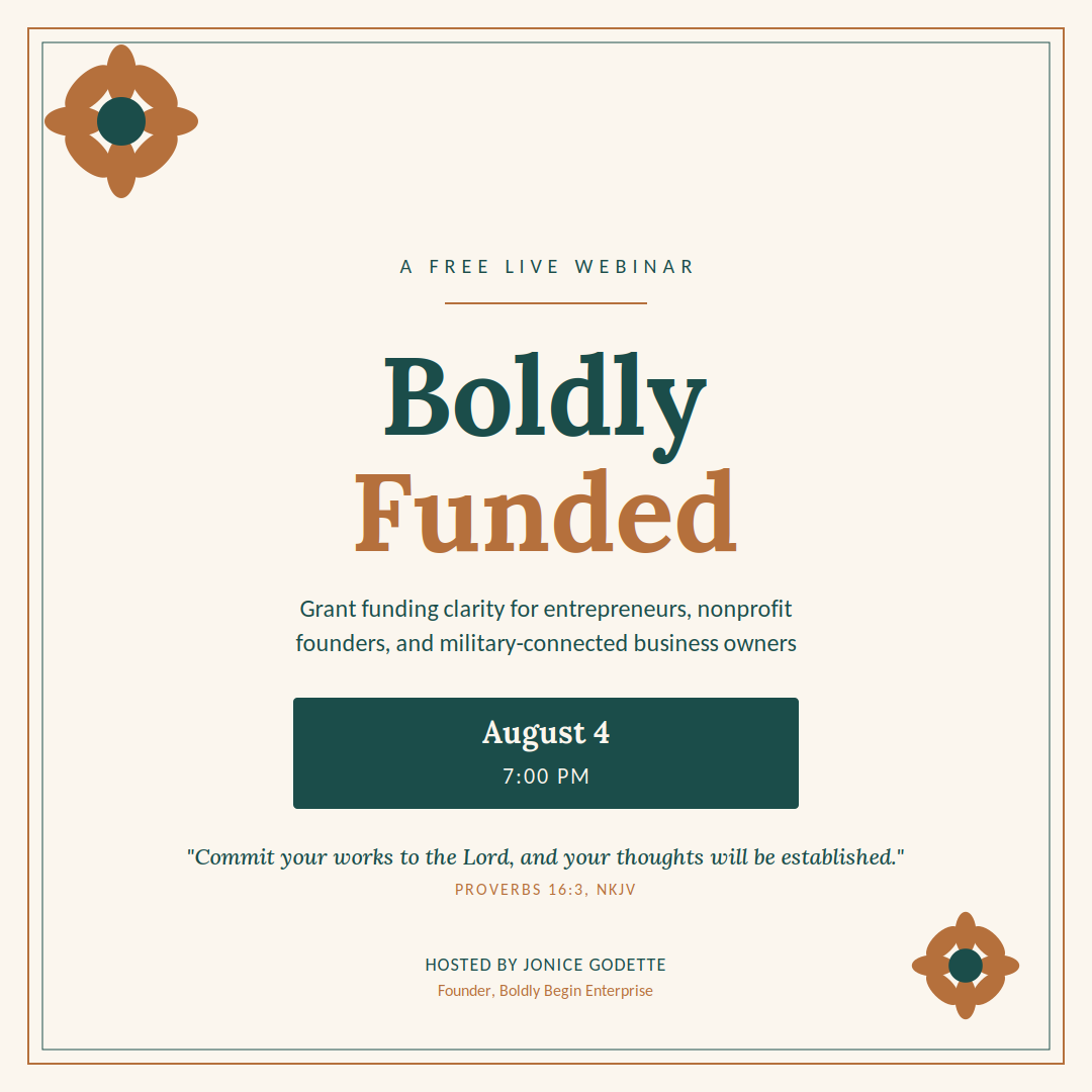 Boldly Funded Webinar — August 4, 2026